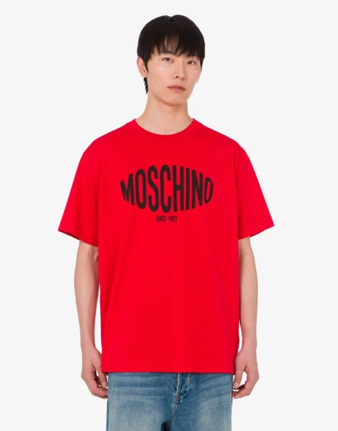 T-shirt in jersey di cotone biologico stampato
