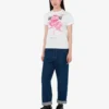 T-shirt in jersey di cotone biologico stampato