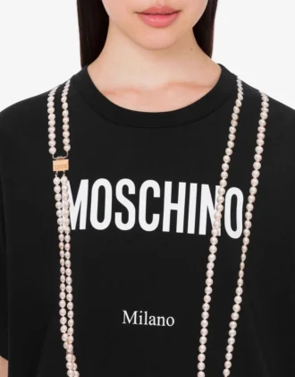 T-shirt in jersey di cotone biologico stampato