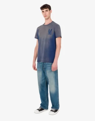 T-shirt in jersey di cotone biologico stampato