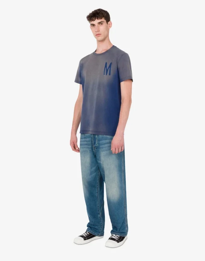 T-shirt in jersey di cotone biologico stampato