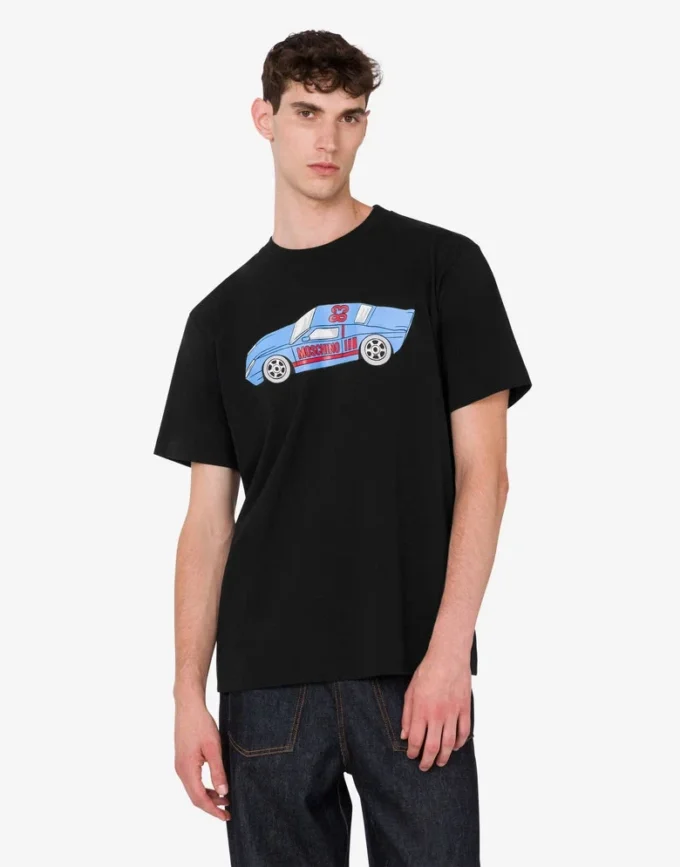 T-shirt in jersey di cotone biologico stampato