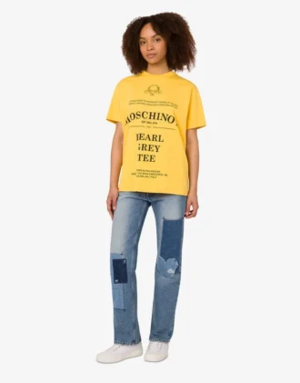 T-shirt in jersey di cotone biologico stampato