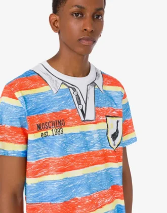 T-shirt in jersey di cotone biologico stampato
