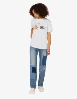 T-shirt in jersey di cotone biologico stampato