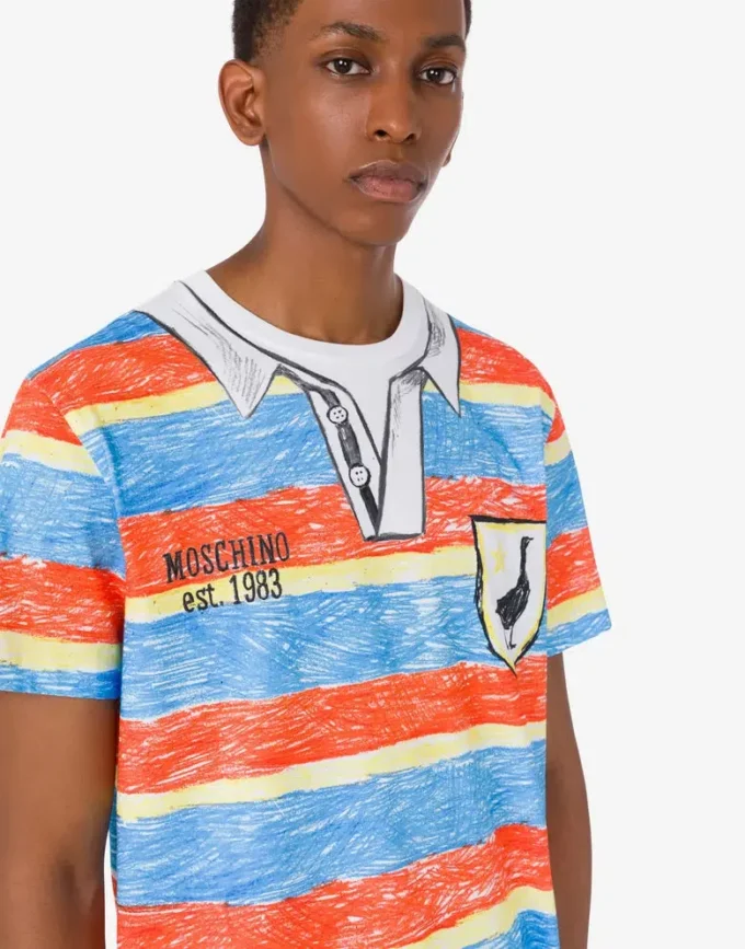 T-shirt in jersey di cotone biologico stampato T-shirt in jersey di cotone biologico stampato