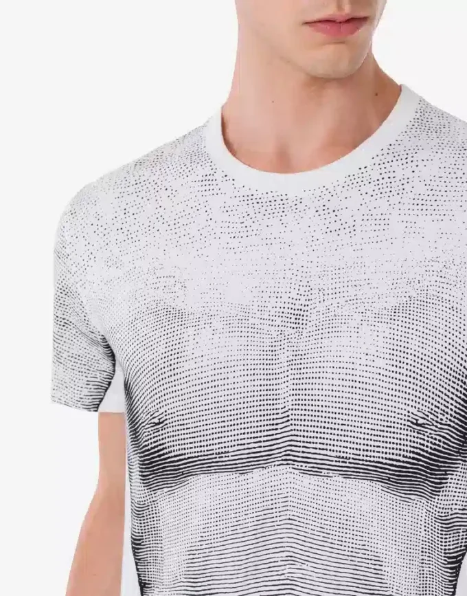 T-shirt in jersey di cotone biologico stampato