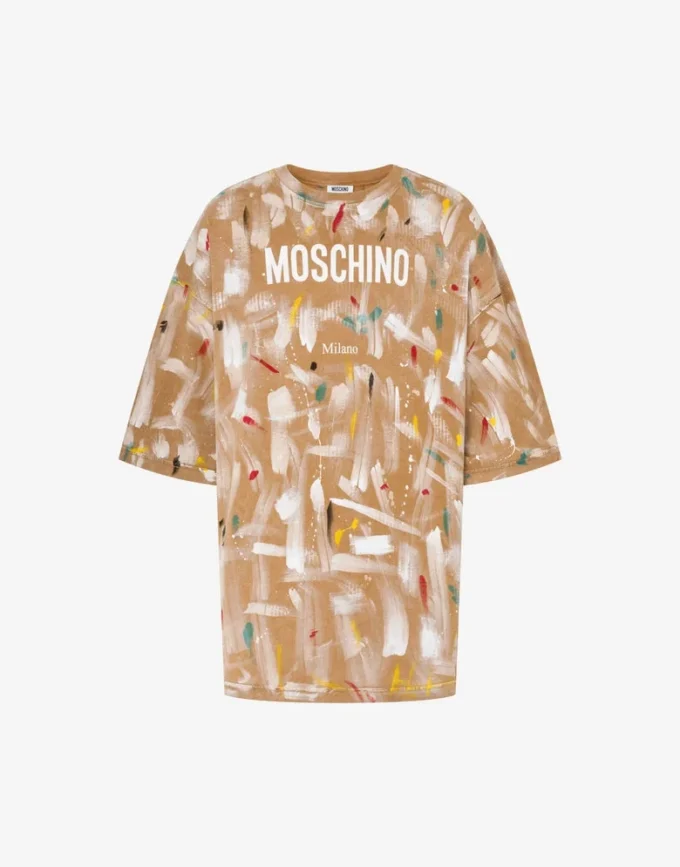 T-shirt in jersey di cotone biologico stampato