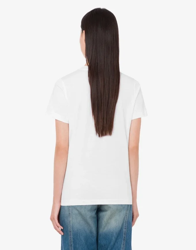 T-shirt in jersey di cotone biologico stampato