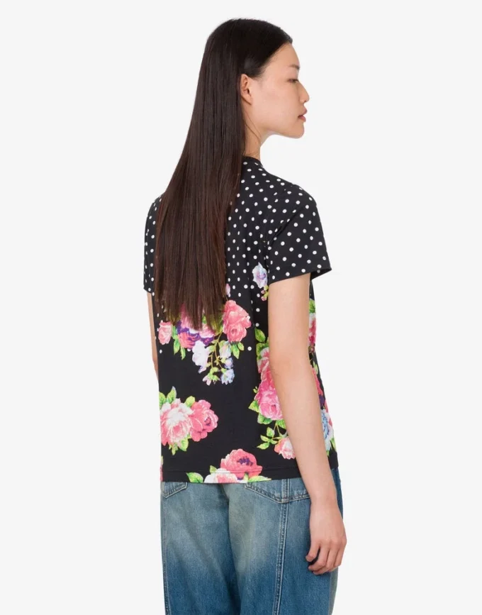 T-shirt in jersey di cotone biologico stampato