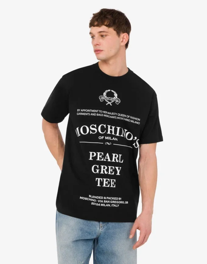 T-shirt in jersey di cotone biologico stampato