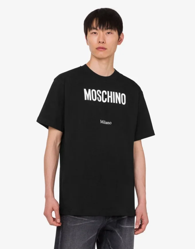 T-shirt in jersey di cotone biologico stampato