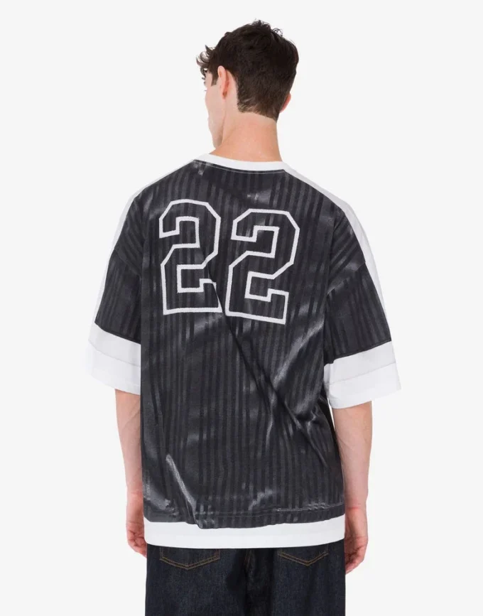 T-shirt in jersey di cotone biologico stampato