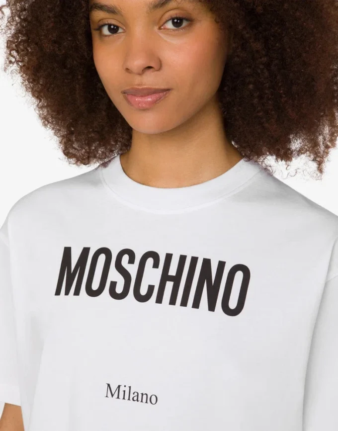 T-shirt in jersey di cotone biologico stampato