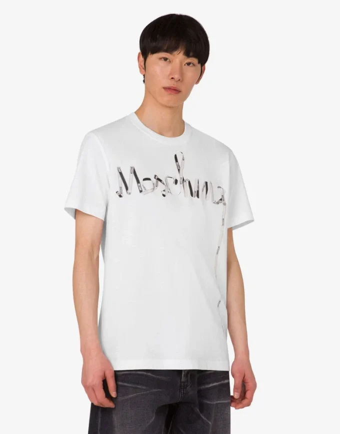T-shirt in jersey di cotone biologico stampato