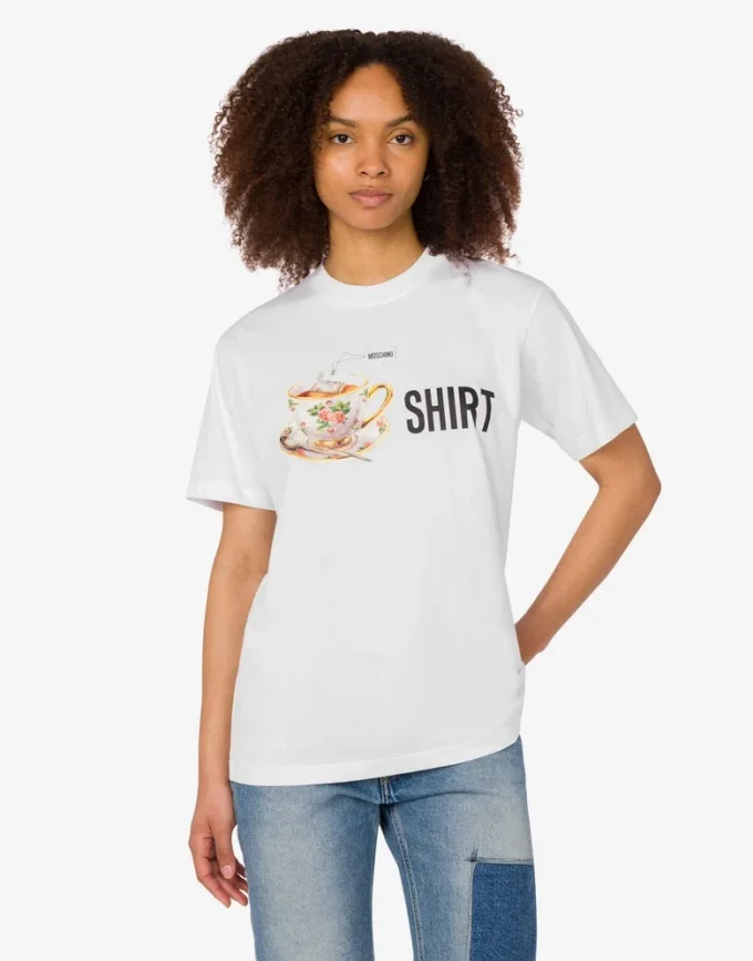 T-shirt in jersey di cotone biologico stampato T-shirt in jersey di cotone biologico stampato