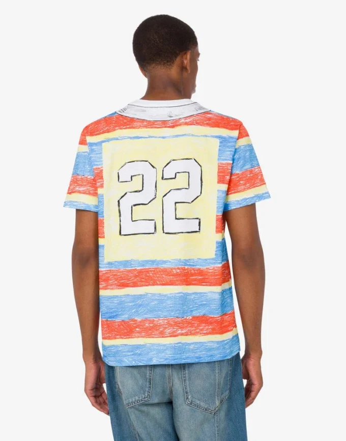 T-shirt in jersey di cotone biologico stampato T-shirt in jersey di cotone biologico stampato