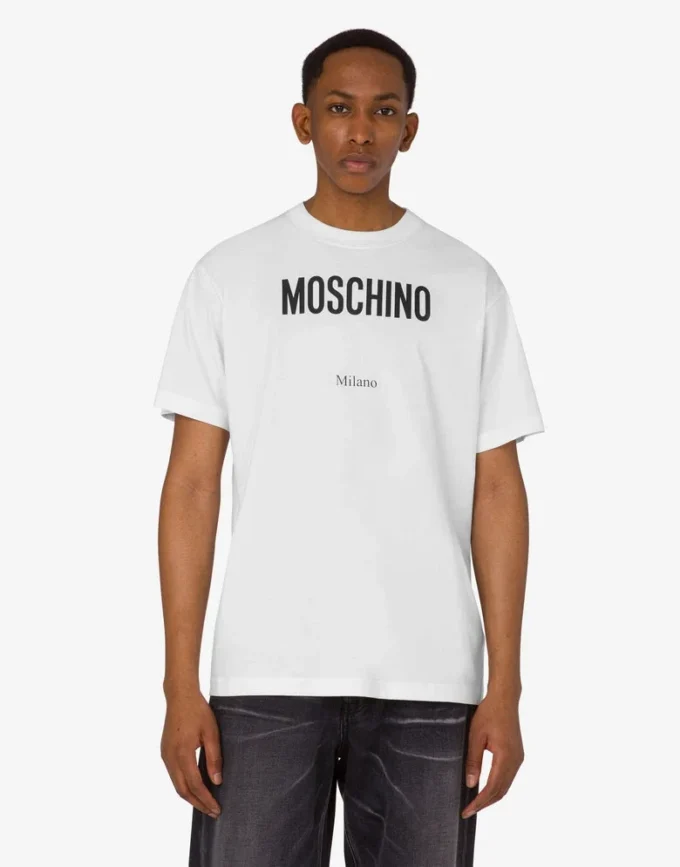T-shirt in jersey di cotone biologico stampato