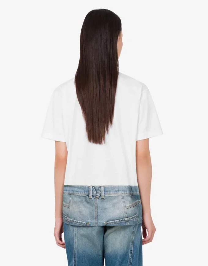 T-shirt in jersey di cotone biologico stampato