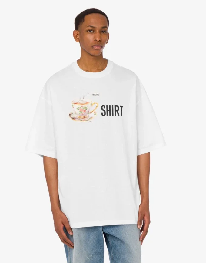 T-shirt in jersey di cotone biologico stampato