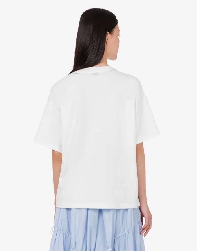 T-shirt in jersey di cotone biologico stampato