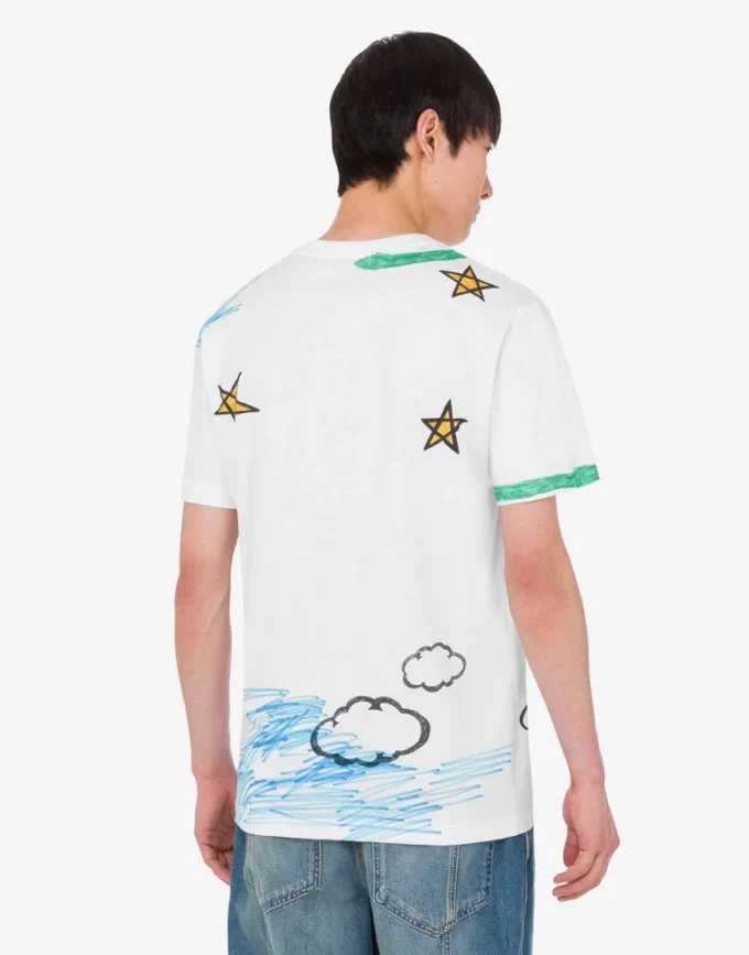 T-shirt in jersey di cotone biologico stampato T-shirt in jersey di cotone biologico stampato