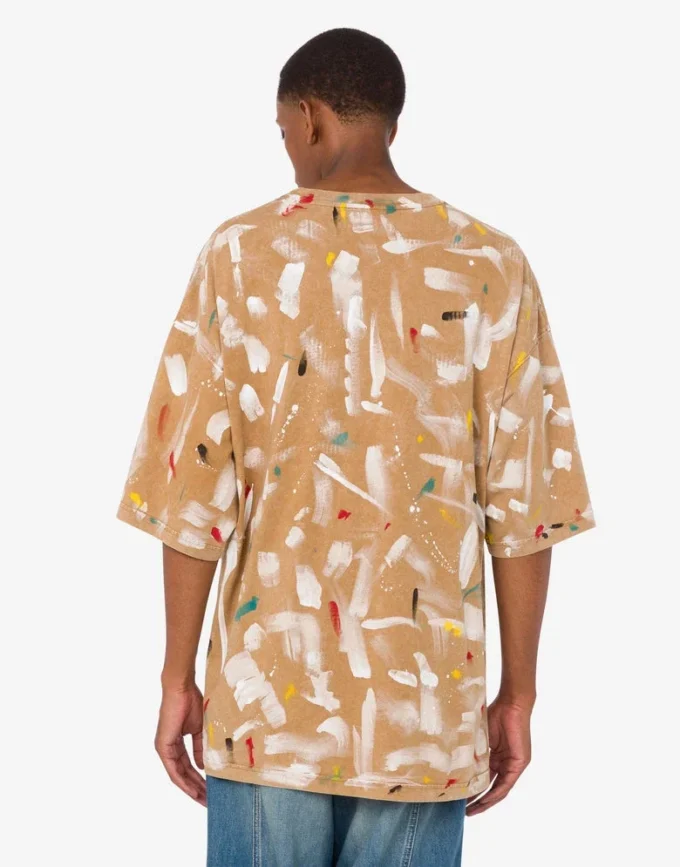 T-shirt in jersey di cotone biologico stampato