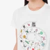 T-shirt in jersey di cotone biologico stampato