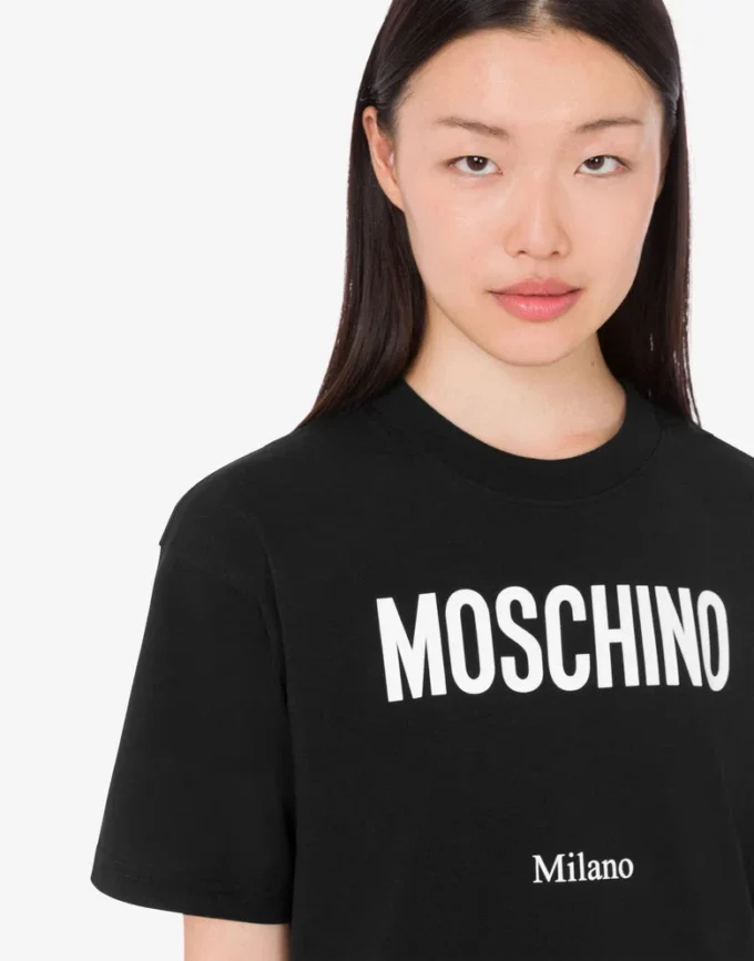T-shirt in jersey di cotone biologico stampato