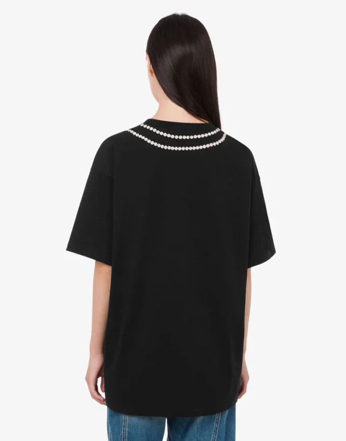 T-shirt in jersey di cotone biologico stampato