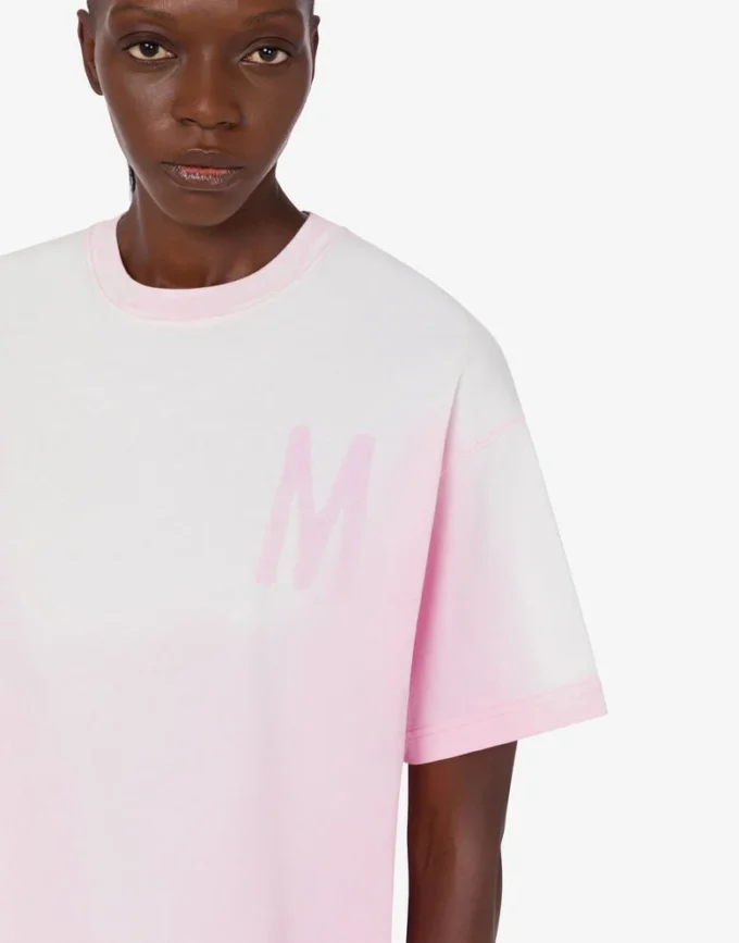 T-shirt in jersey di cotone biologico stampato