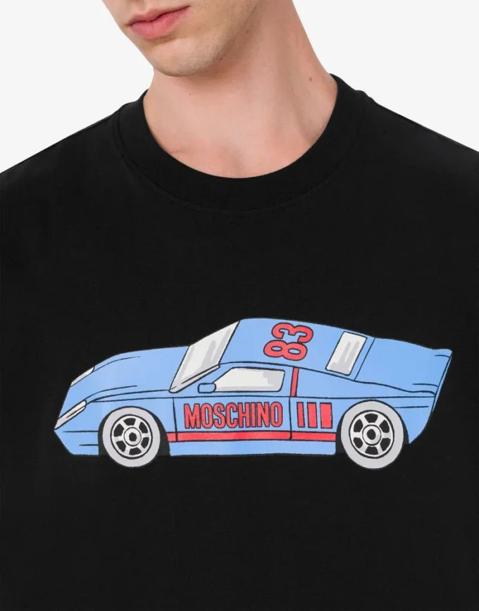 T-shirt in jersey di cotone biologico stampato