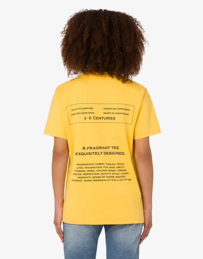T-shirt in jersey di cotone biologico stampato T-shirt in jersey di cotone biologico stampato