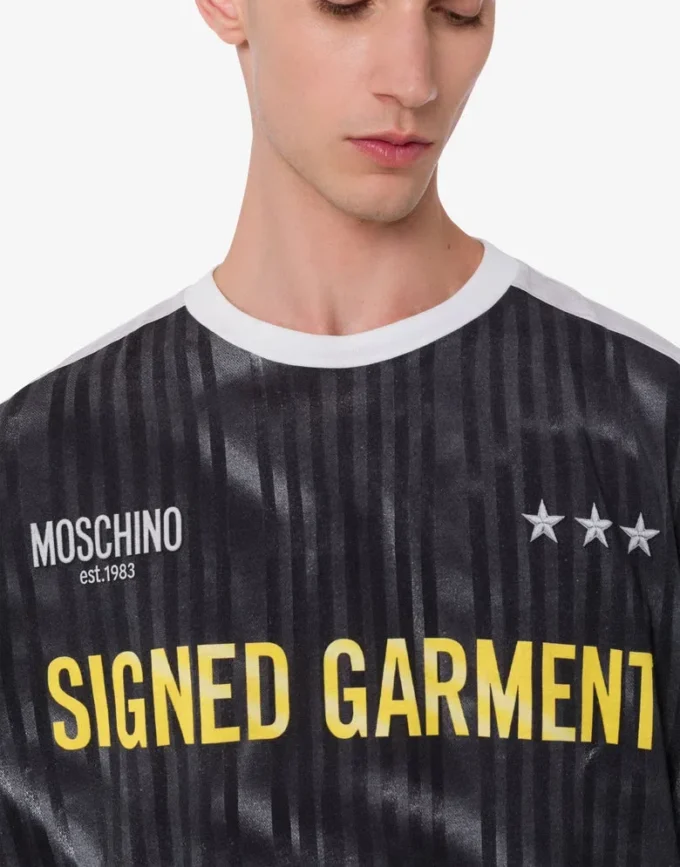 T-shirt in jersey di cotone biologico stampato