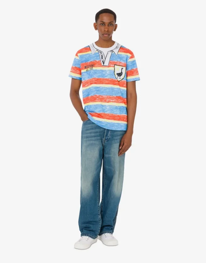 T-shirt in jersey di cotone biologico stampato T-shirt in jersey di cotone biologico stampato