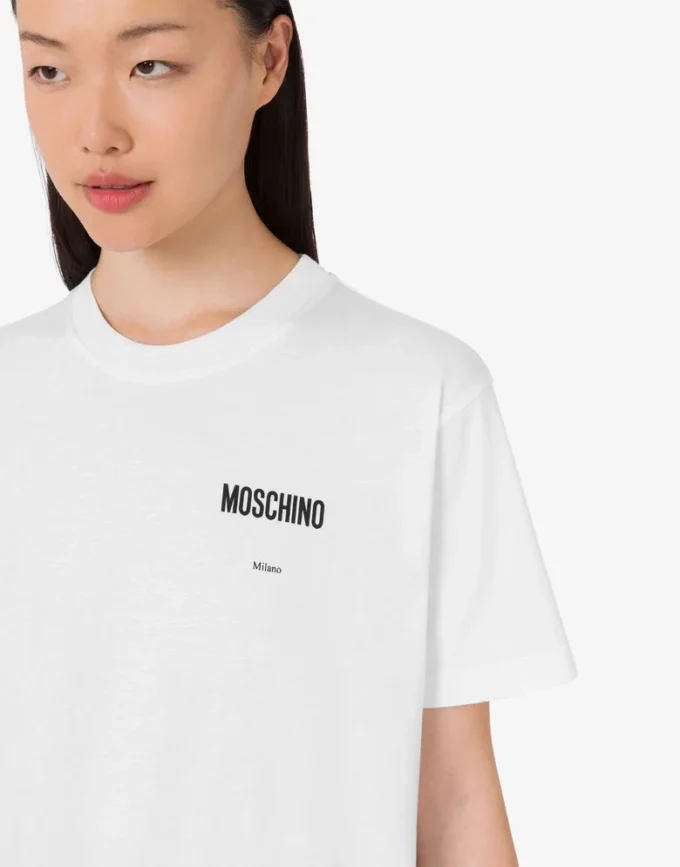 T-shirt in jersey di cotone biologico stampato