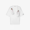 T-shirt in jersey di cotone biologico stampato