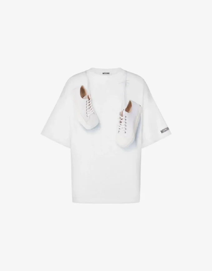 T-shirt in jersey di cotone biologico stampato
