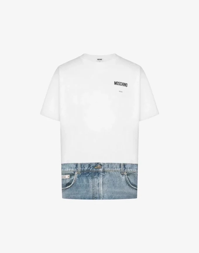 T-shirt in jersey di cotone biologico stampato T-shirt in jersey di cotone biologico stampato