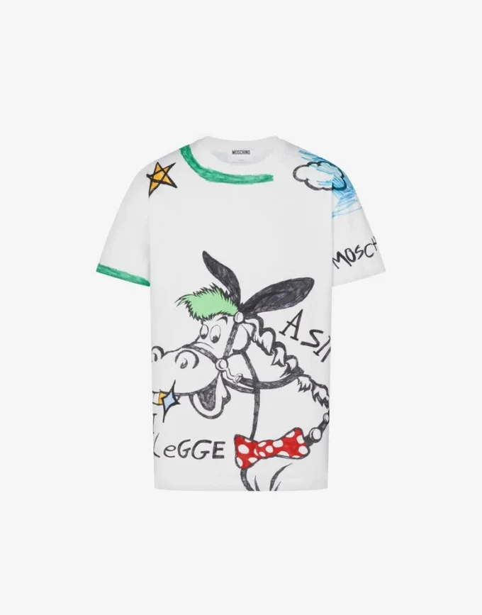 T-shirt in jersey di cotone biologico stampato T-shirt in jersey di cotone biologico stampato