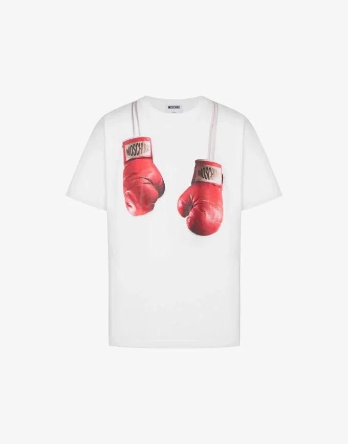 T-shirt in jersey di cotone biologico stampato