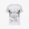 T-shirt in jersey di cotone biologico stampato