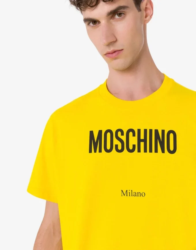 T-shirt in jersey di cotone biologico stampato