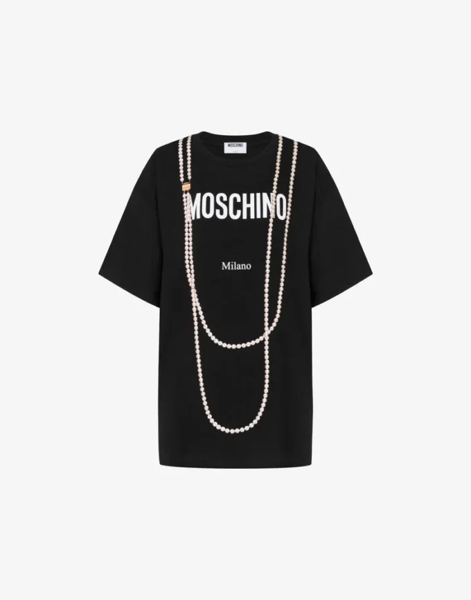 T-shirt in jersey di cotone biologico stampato