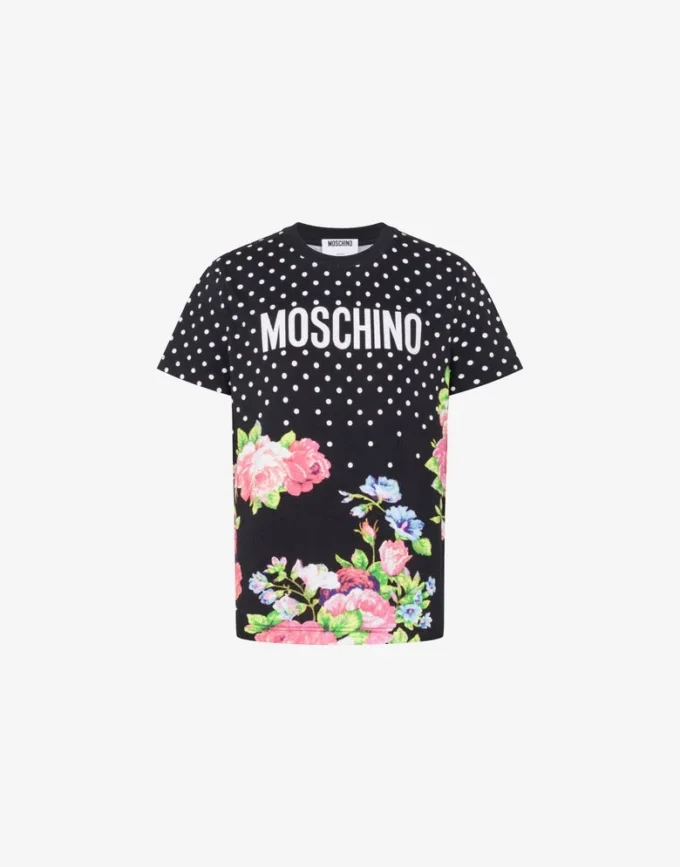T-shirt in jersey di cotone biologico stampato