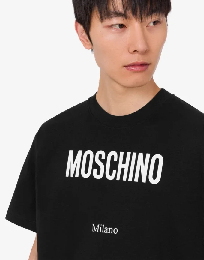 T-shirt in jersey di cotone biologico stampato