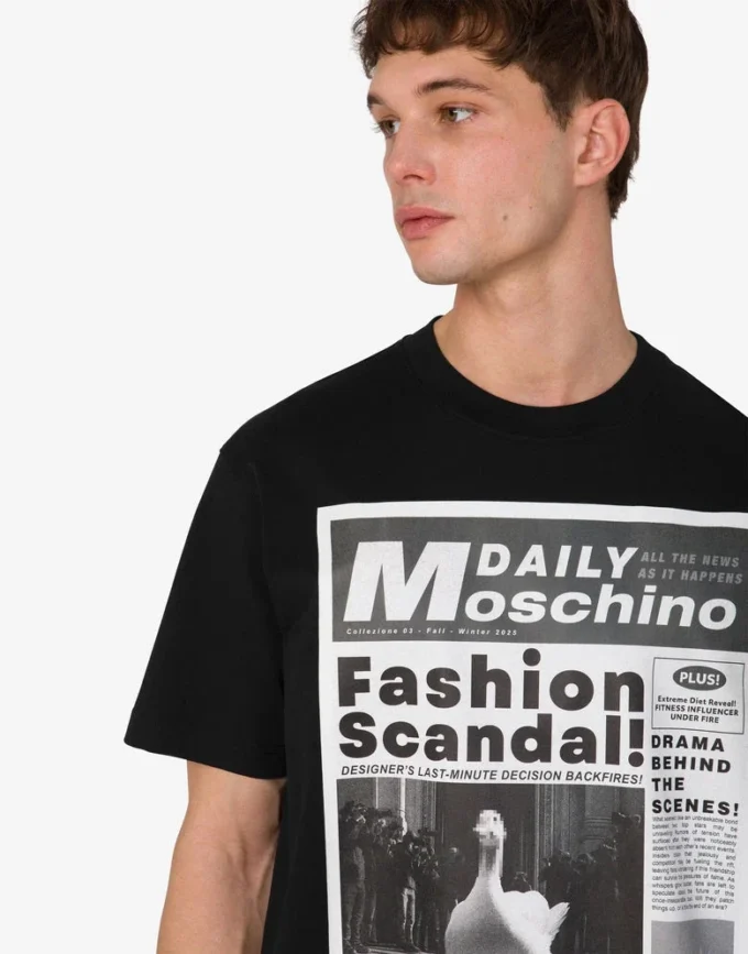 T-shirt in jersey di cotone biologico stampato