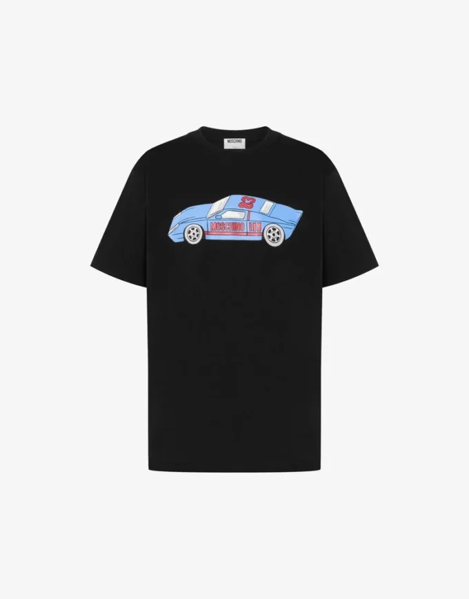 T-shirt in jersey di cotone biologico stampato