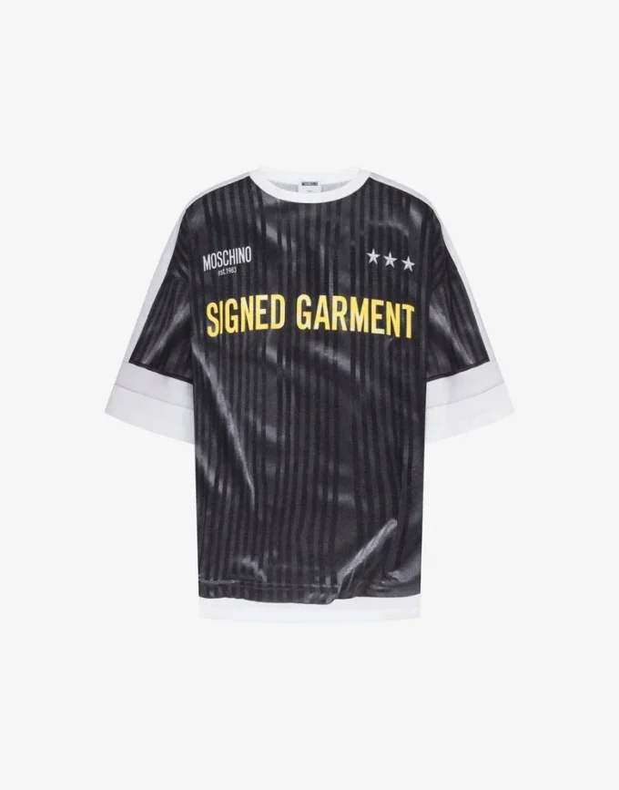T-shirt in jersey di cotone biologico stampato