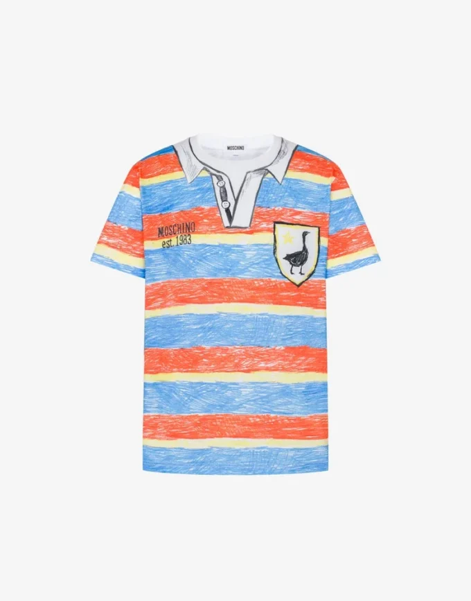 T-shirt in jersey di cotone biologico stampato T-shirt in jersey di cotone biologico stampato